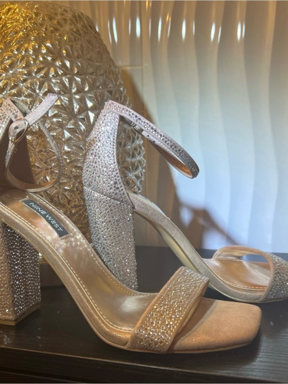 Nine West Marry Rhinestone Dress Heel Sandals
